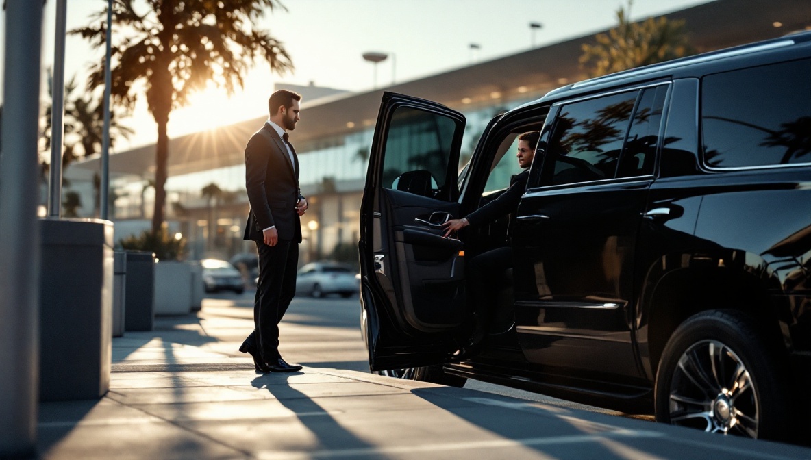 black car service San Diego illustration