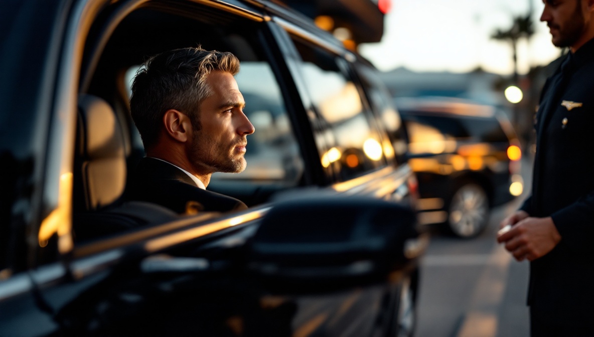 black car service San Diego illustration