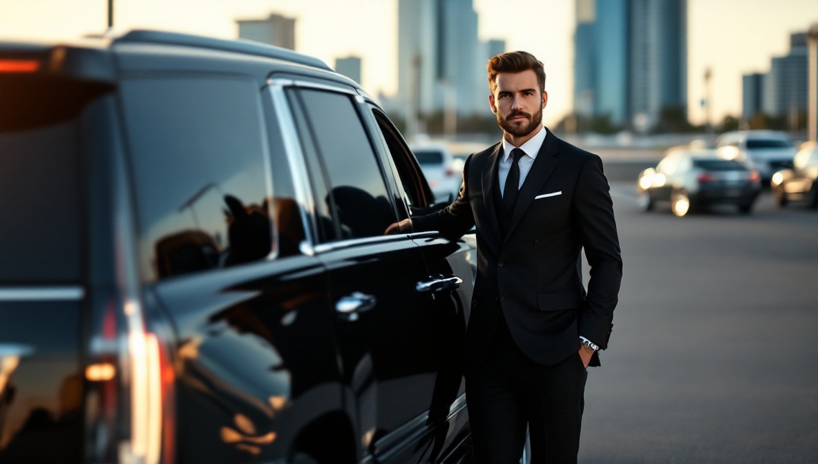 black car service San Diego illustration