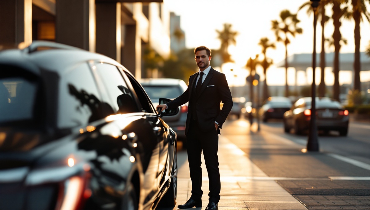 black car service san diego illustration