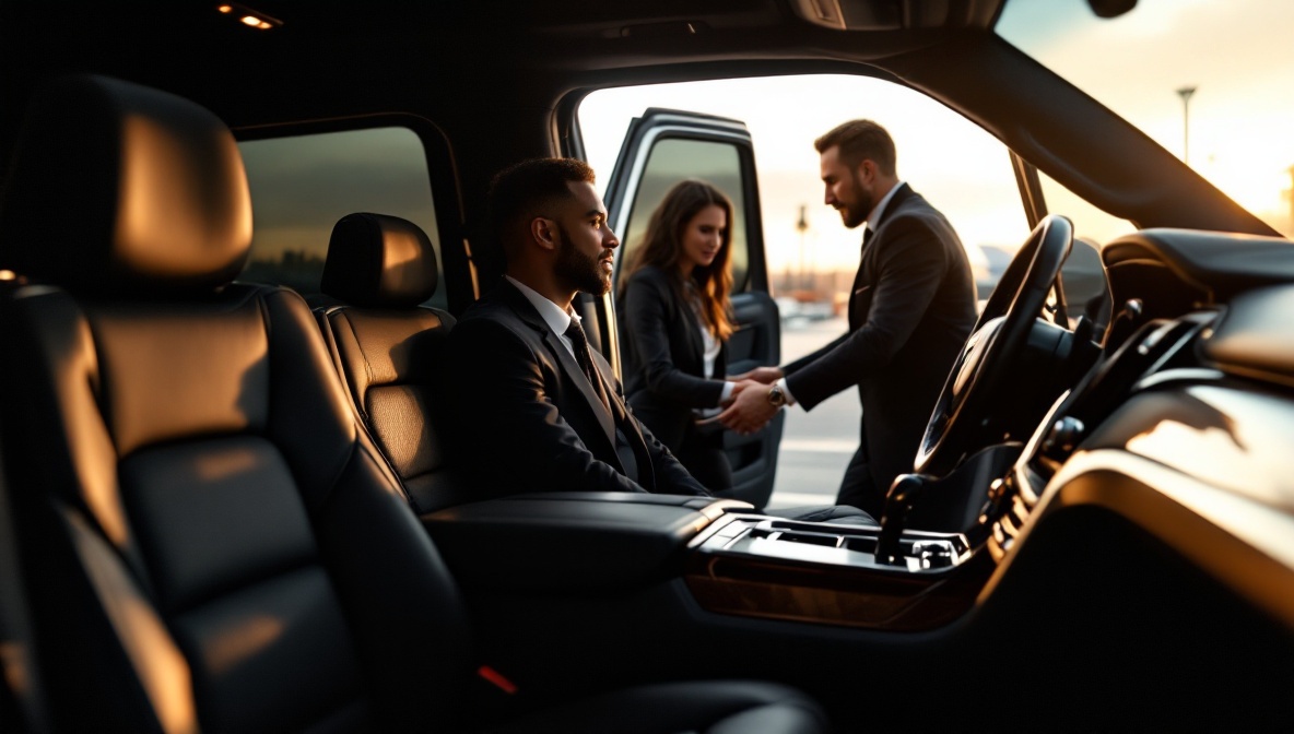 black car service san diego illustration